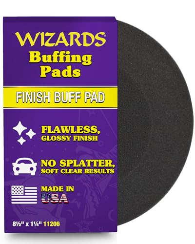 Wizards Foam Finish Buff Pad - Light Polish, Velcro Backed - 8½" x 1¼" - color: Foam Finish Buff Pad