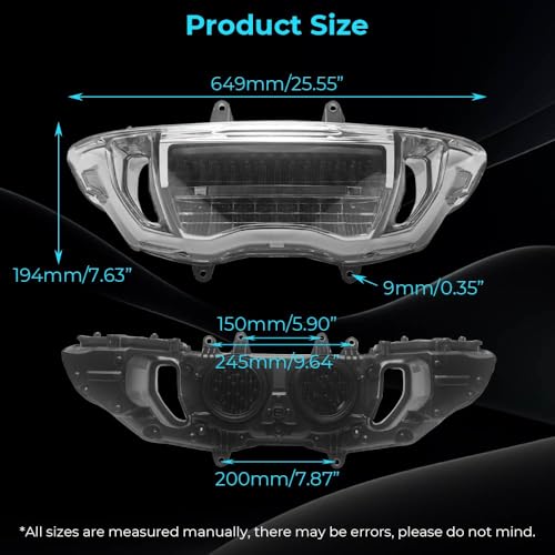 LED Headlight Assembly Fit for 2023-2026 Harley Touring Road Glide CVO FLTRT FLTRXSE FLTRXSTSE FLTRX FLTRXL (Clear) - color: Clear