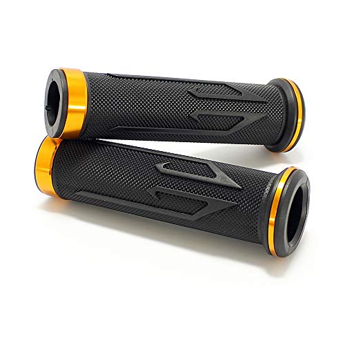 Black Motorcycle 7/8" Hand Grips Handle BAR Gel for Yamaha YZF 600 R1 R1M R6 R6S(Red) - color: 골드.