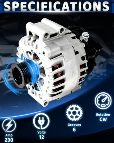 WorldCraft 12V 230A High Output Alternator for BMW 740i 740Li X6 3.0L - size: TG23C033