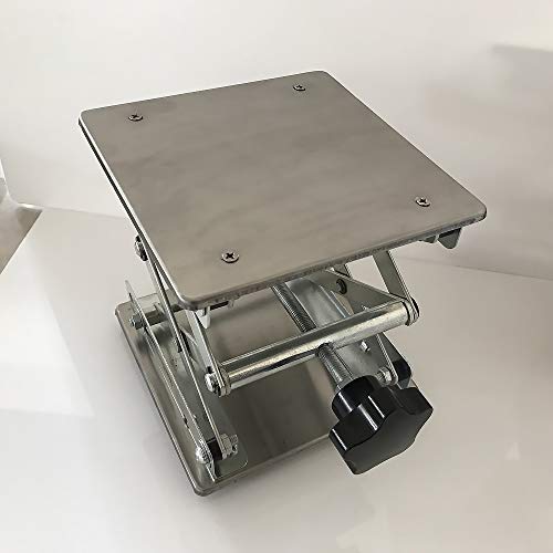 LabZhang 8" x8" Stainless Steel Lab Jack Scissor Stand Platform - size: 8X8