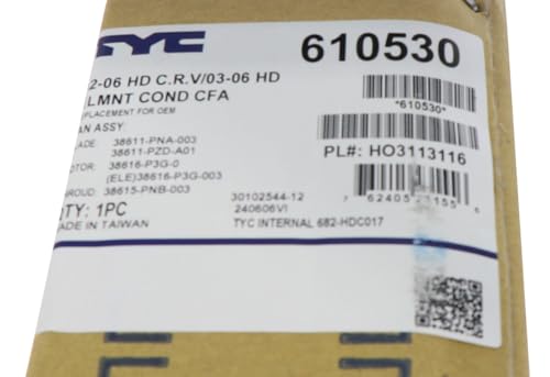 TYC 610530 Cooling Fan Assembly Compatible with 2002-2006 Honda CRV