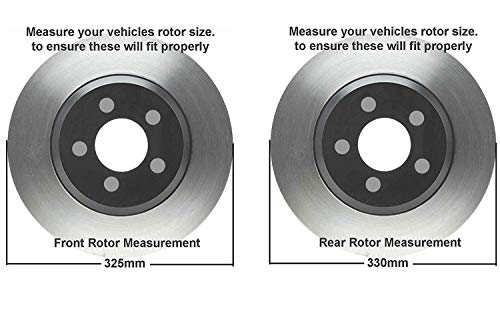 Detroit Axle - Brake Kit for Ford Explorer Flex Taurus Lincoln MKS - size: 8PR2200002V4/kit