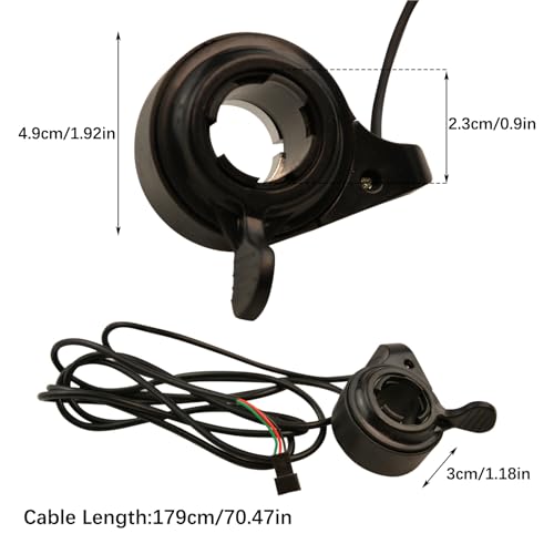 2Pcs Thumb Throttle Speed Control, 7/8inch Universal E-Bike Thumb Throttle