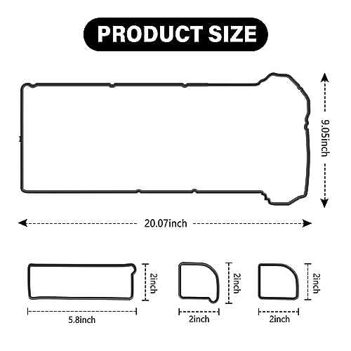 Car Engine Valve Cover Gasket Set,Valve Cover Gasket Kit Set Compatible with Lincoln Mercury Mazda Ford Escape Ranger,Replacement OEM# VS50639R1,LF02-10-230 Seal Engine Cover