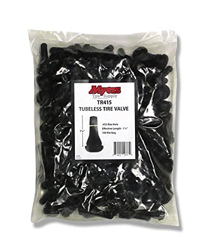 Myers Tire Supply Snap in Valve Stem for Tubeless Tires, 100-Pack