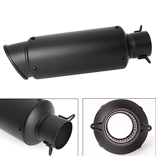 Universal Slip on Modified Exhaust Mufflers with Silencers Compatible with Motorcycle Grom ATV Dirt Bike Street Bike Scooter Pipe Diameter 38mm-51mm Exhaust,Black - color: Black