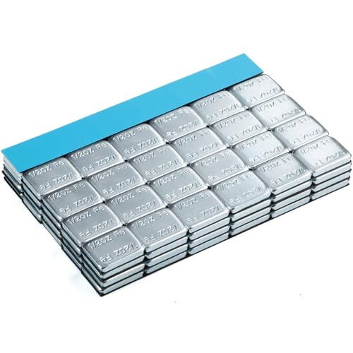 JiiinMiiin 1/2oz, 0.5oz, 126PCS Gray Steel Adhesive Stick on Wheel Weights - color: Chrome, size: 0.5oz - 126PCS