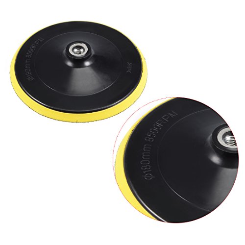 uxcell 7" Hook and Loop Backing Pad Sanding Polishing Backer Plate with M14 Female Thread for Random Orbit Sander Polisher Buffer - size: 7"