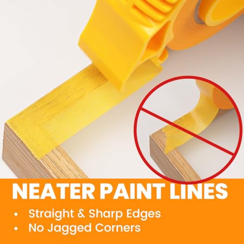 ADHES Washi Masking Tape with Dispenser, 0.94 Inch x 60 Yards - color: Orange