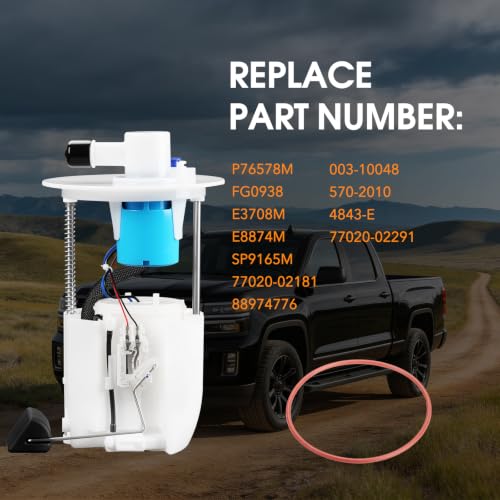 Electric Fuel Pump Module Assembly Compatible with Toyota Corolla Matrix 2005-2008 & Pontiac Vibe 2005-2010 1.8L 2.4L L4, Replaces# E8874M, FG0938, E3708, with Sending Unit