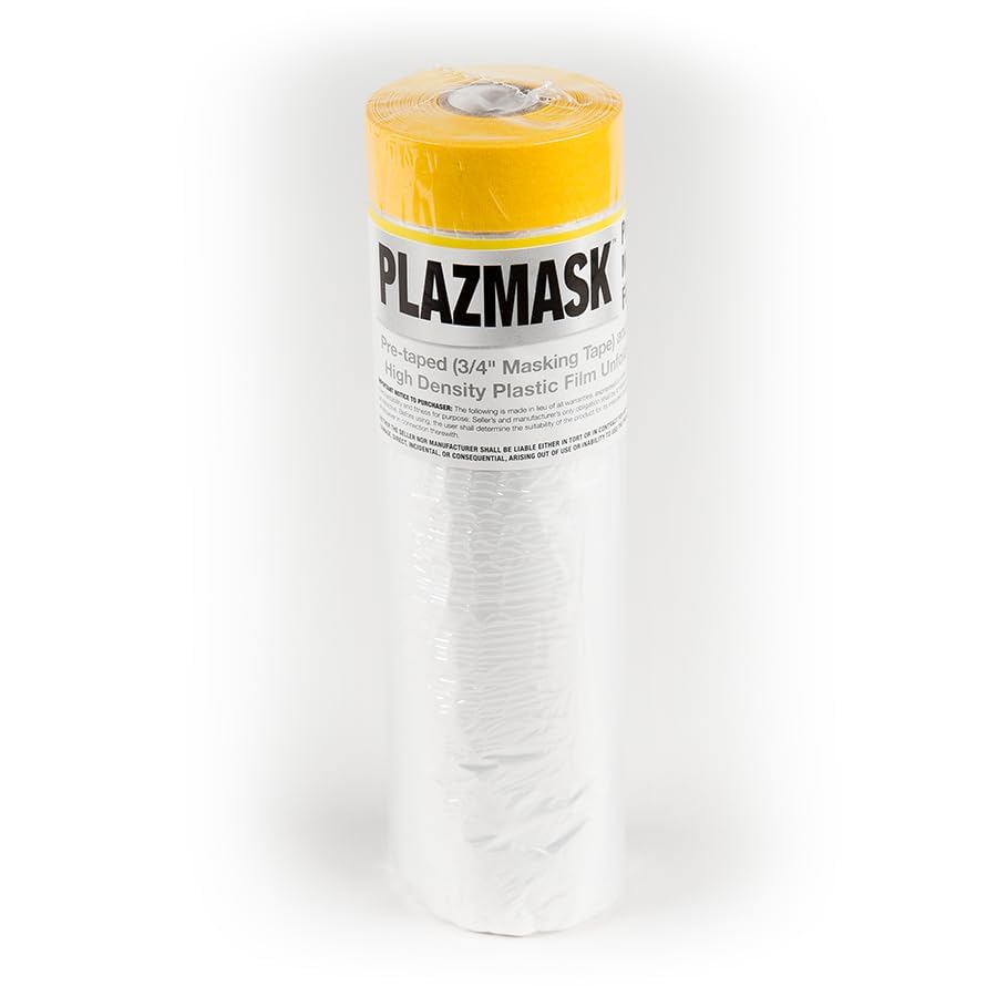 Pre-Taped Masking Film 6-Feet X 65-Feet, 1 roll - size: 6-Feet X 65-Feet, style: 1 Roll