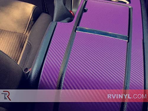 Rwraps 3D Carbon Fiber Vinyl Car Wrap Film in Purple - 5ft x 1ft - Vehicle Sheet Roll with Adhesive Back and Air Release Technology - color: 3D Carbon Fiber Purple, size: 5ft x 1ft
