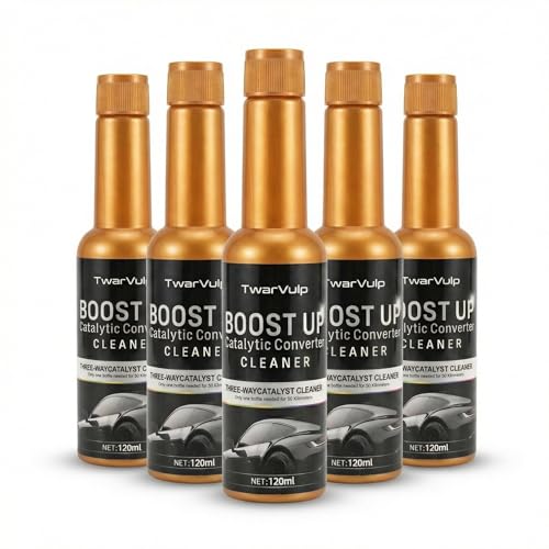 Catalytic Converter Cleaner Catalytic System Cleaner Additive for Gas & Diesel Vehicles, Routine Maintenance Treatment, Supports Smooth Engine Operation, Easy Pour-in, 5 Pack 120ml - size: 5 Pack