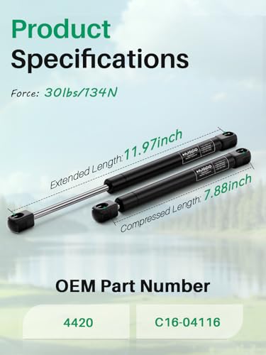 HUOPO 4420 12 inch 30lbs Gas Struts, Truck Tool Box Shocks, 2 Pack - style: 12" 30lb