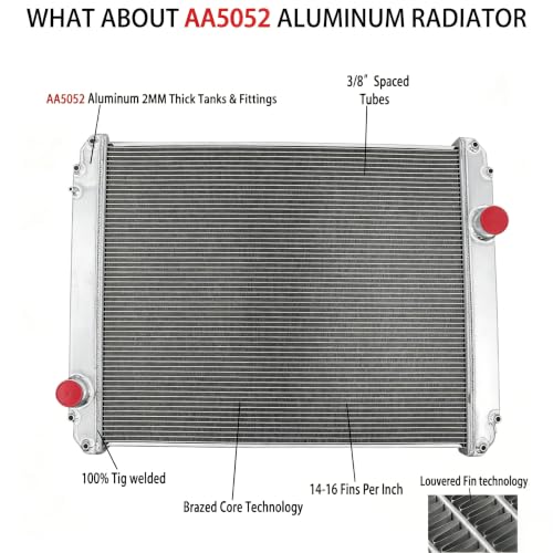 3 Row RADIATORS for Freightliner FL50 FL60 FL70 FL80 FL90 Aluminum Radiators Replacement #BHTB7596#BHTB7597