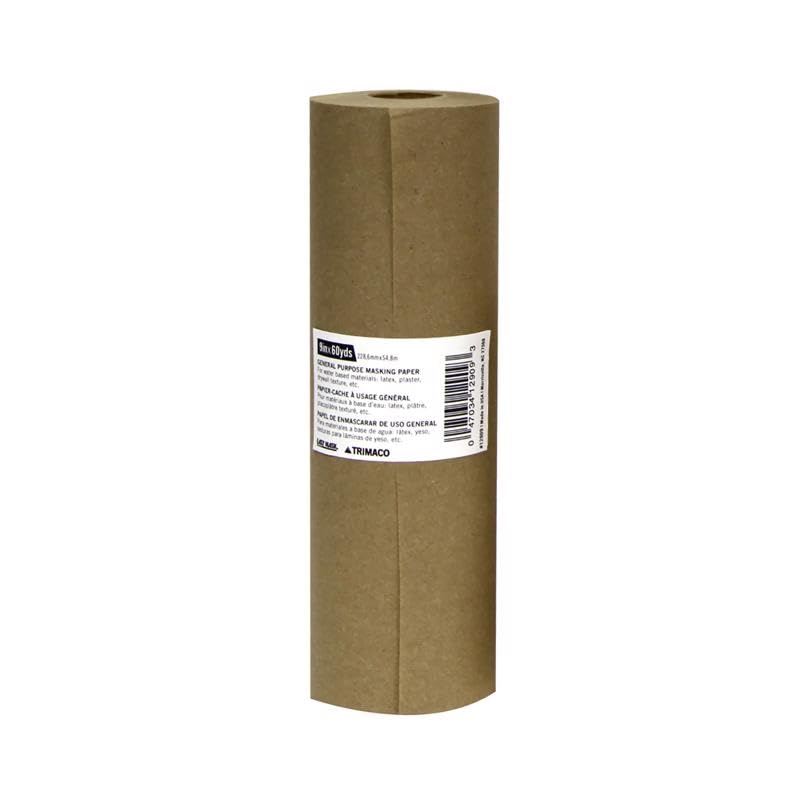 Easy Mask Brown General Purpose Masking Paper, 9-inch X 180-feet (Pack of 12) - size: 9" x 180' (Pack of 12)
