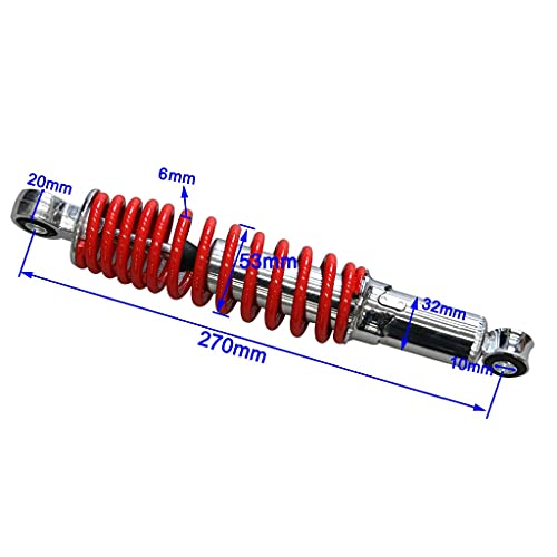 2PCS 270mm 10.6" Front Shock Absorber Suspension 400lbs Spring for Quad ATV Go Kart Buggy Dirt Pit Bike Mini Bike Universal Replacement Set