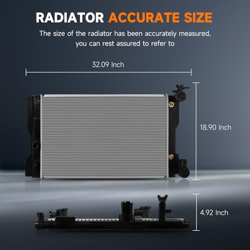 OCPTY 13106 Aluminum Radiator Compatible with 2009-2017 for Toyota Corolla