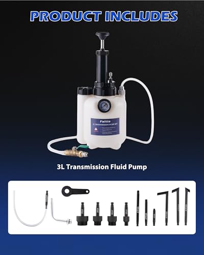 3L Transmission Fluid Transfer Pump w/ 12 ATF Adapters - size: 3L, Manual