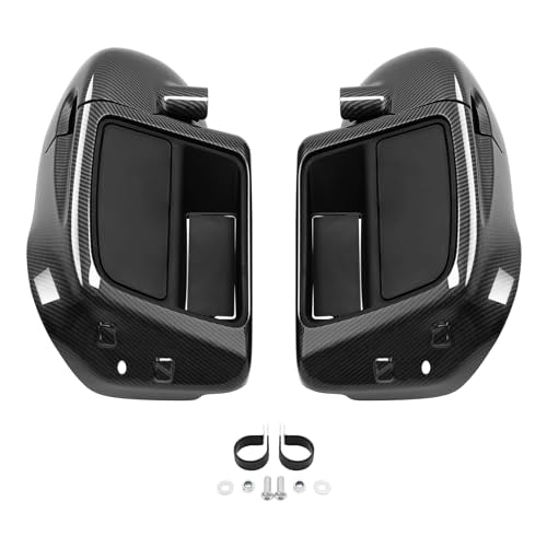 Green-L Carbon Fiber Lower Vented Leg Fairing and LED Turn Signals Light Kit Fit for Harley Touring Road King Street Glide Electra Glide Ultra 2014-2024 - color: Gloss Black #2-Glove Box