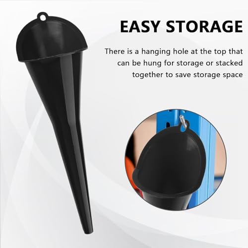 Long-Neck Oil Funnel for Automotive – Multi-Function Plastic Funnel for Oil, Gas & Lubricants – Universal Car Accessory (Black (1-Pack)) - color: Black (1-Pack)