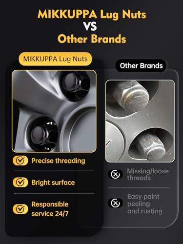 MIKKUPPA 9/16-18 Wheel Lug Nuts, Black 32PCS Closed End Lug Nuts - color: Black, size: 9/16"-18 (32PCS)