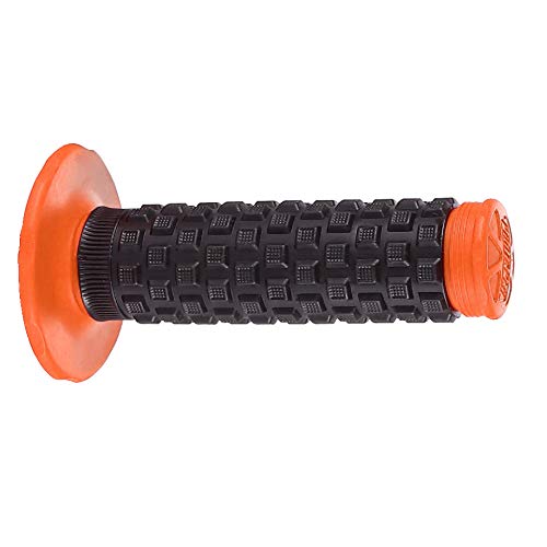 Motorcycle Grips 7/8" Dirt Bike Grip Pillow Top Grips Rubber Anti-Slip Universal Handlebar Racing Grip for Motocross ATV - color: Orange