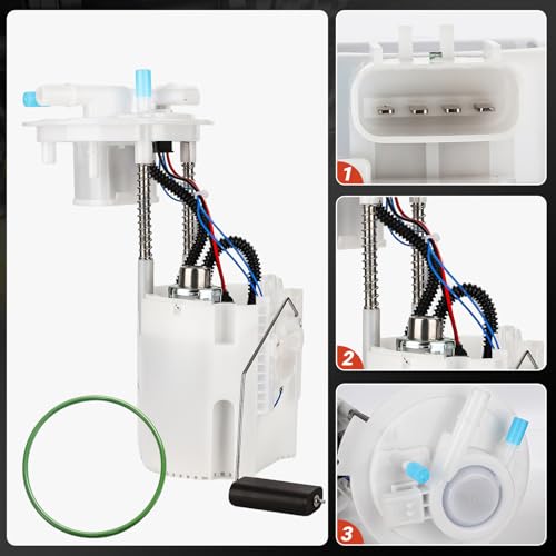 E7280M Electric Fuel Pump Module Assembly w/Sending Unit Compatible with Chrysler 200 2015-2016 Dodge Dart 2013-2016 Jeep Cherokee 2014-2016 2.0L 2.4L L4, For 68166589AA - size: E7280M