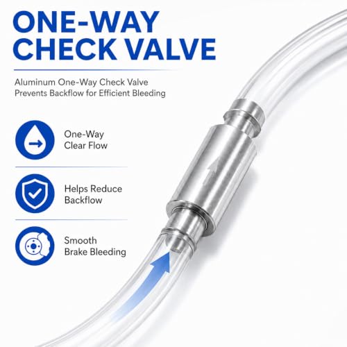 Brake Bleeder Kit, Aluminum One-Way Valve for Motorcycle (2)
