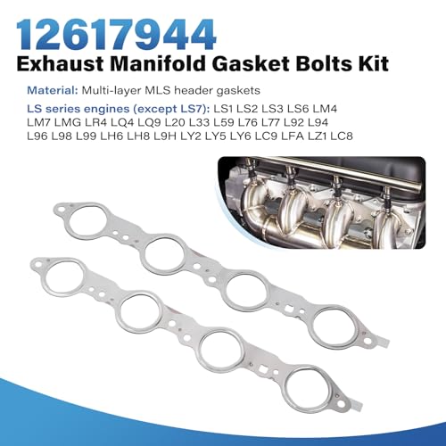12617944 Exhaust Manifold Header Gasket with Bolts