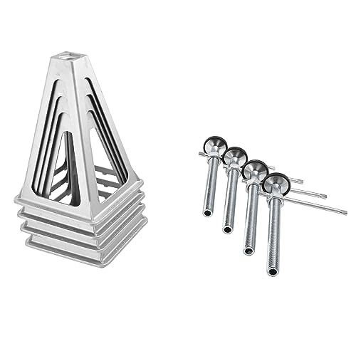 VEVOR RV Stabilizer Jacks, 4 Pack Aluminum RV Leveling Jacks, RV Stack Jacks for RV Travel Trailer Camper, Single Screw Jack Support up to 6000 Lbs, Adjustable from 11 inch to 17 inch