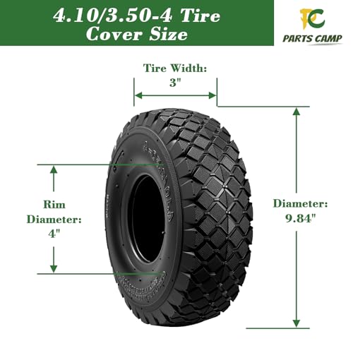 Parts Camp 2 Sets 4.10/3.50-4 Tire and Inner Tube Set with Bent Valve Stem - size: 4.10/3.50-4