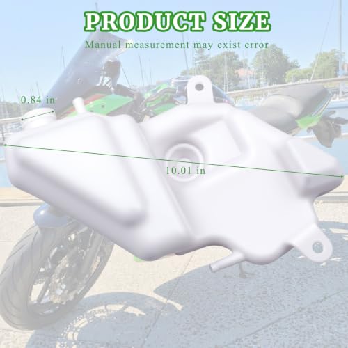 Motorcycle Coolant Reservoir Tank 43078-0553 Compatible with 2012-2016 Kawasaki Ninja 650 Series EX650 EX650 ABS EX650A EX650F ABS EX650E Engine Radiator Coolant Water Replacement Parts White