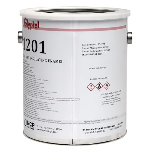 Glyptal 1201 Insulating Enamel Paint | Corrosion And Moisture Resistant | Red | 1 Gallon - style: Glyptal 1201 Gallon