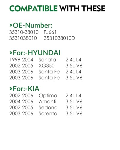 35310-38010 Fit for:-Hyundai for:-Kia Fuel Injectors Santa Fe - size: 3531038010(6)