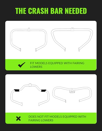 Green-L Lower Vented Leg Fairing and LED Turn Signals Light Kit Fit for Harley Touring Road King Street Glide Electra Glide Ultra 2014-2024 - color: Gloss Black-Glove Box