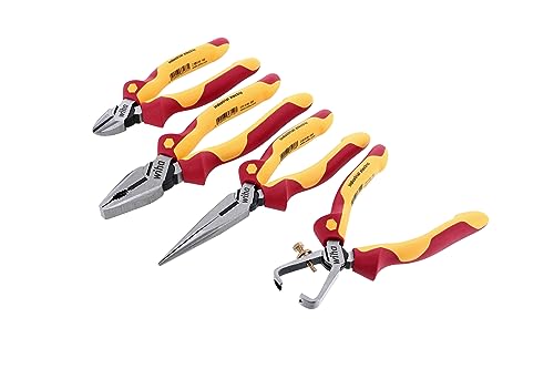Wiha 32986 Insulated Industrial Pliers/Drivers Set in Roll Out Pouch, 11-Piece