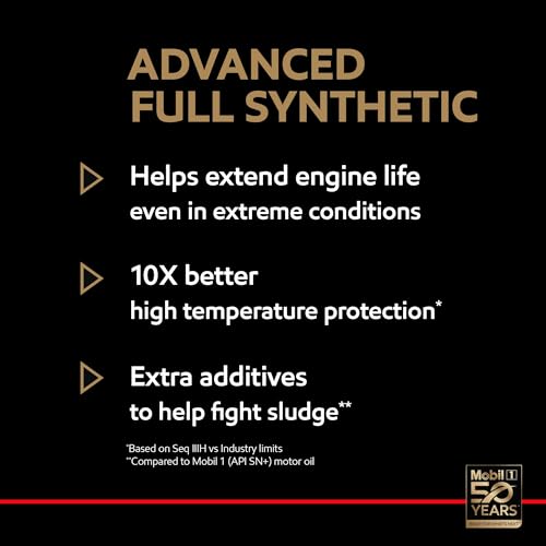 Mobil 1 Advanced Full Synthetic Motor Oil 15W-50, 5 Quart - size: 5 Quart (Pack of 1), style: Full Synthetic
