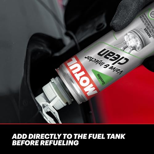 Motul Valve and Injector Clean | Fuel Injector Cleaner Targets Valve & Injector Deposits for Power, Smooth Idle, Better MPG | High-Detergent Formula Treats Up to 60 L | 300 mL
