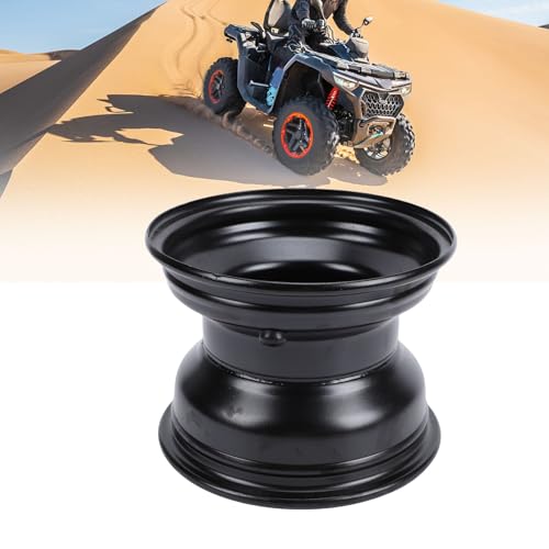 18X9.50-8 ATV Wheel Rim, 8 Inch Black Paint Coating High Strength Steel Rear Wheel Rim Hub with 4 Bolts Holes for Go Kart Quad Dirt Bike Ride On Mower
