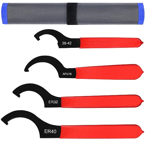 AutoWandererTool 4Pcs Coilover Spanner Wrench Set,Carbon Steel,Blue RollBag - size: 4 Pcs