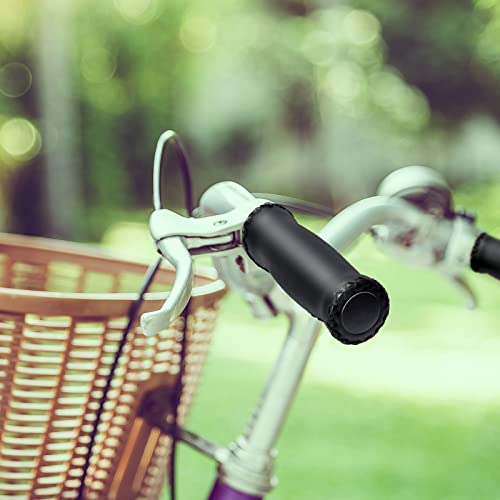 SOLODRIVE Bike Handlebar Grips, Vinyl Leather Grips for Beach Cruiser Bike - color: Black