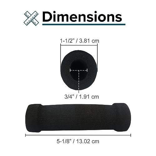 AlveyTech 130 mm (5") Long Handlebar Grip (Set of 2) - Replacement Foam Grips for Mobility Scooters, Folding E-Scooter, Electric Bicycles, Mini Dirt Gas Powered Bikes, Pit Pocket Mod Bike Parts - color: Blue