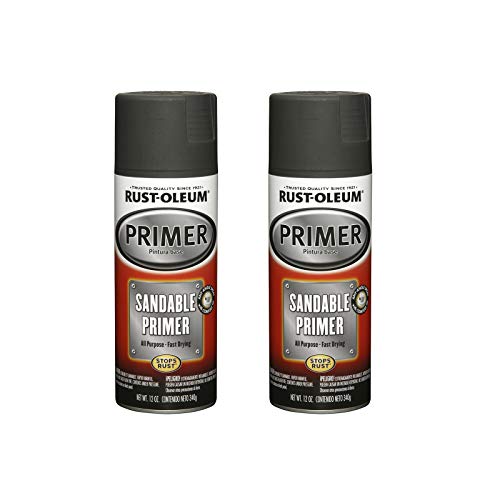 Rust-Oleum Automotive Sandable Primer Spray, Black - color: Black, size: 12 fl oz (Pack of 2)
