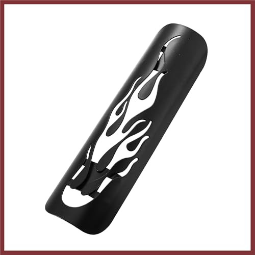 1Set Universal Motorcycle Exhaust Heat Shield Pipe Shield Exhaust Guard Muffler Protector for Harley Flame Black Replace Parts