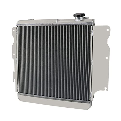 4 Row Radiator For Jeep Wrangler TJ YJ 2.4 2.5 4.0 4.2L 1987-2006 - size: 4 Row Radiator+CNC 1.3Bar Cap