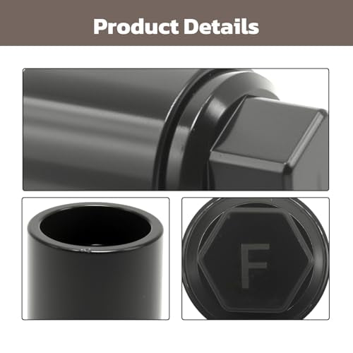 Black 21mm F-Wheel Locking Nut Key, Socket Remover Repair Tool, Replacement for Lexus, Replacement for Cool Roadze - color: Black, size: Socket F 21mm