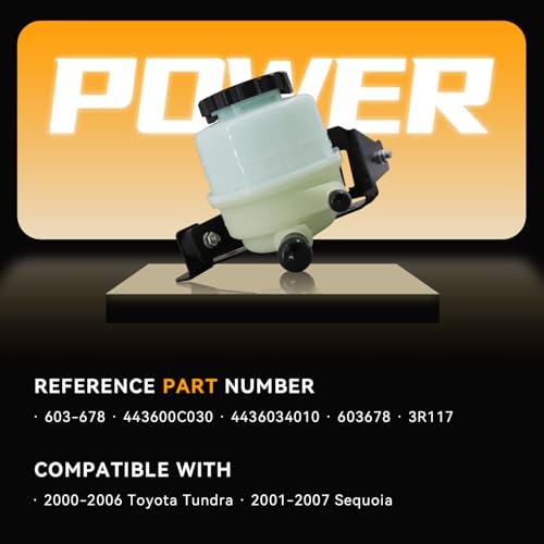 603-678 Power Steering Reservoir Tank with Cap & Bracket - size: 603-678