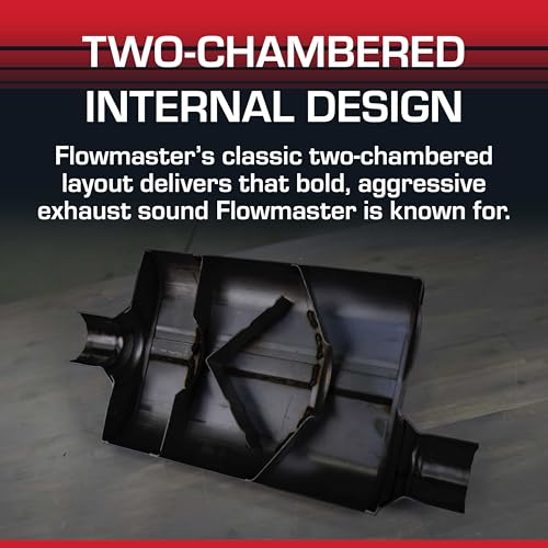 Flowmaster 40 Series Chambered Muffler – 3.00" Offset In / 3.00" Center Out - color: Center In / Center Out
